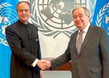 پاکستانی مندوب کی یو این سیکرٹری جنرل سے ملاقات، خطے میں کشیدگی کم کرنے پر گفتگو