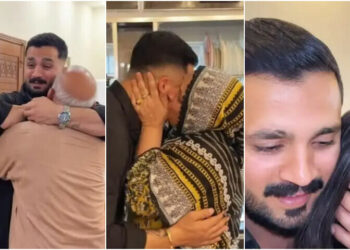 رجب بٹ وطن واپس لوٹ آئے ، والدین اور اہلیہ سے جذباتی ملاقات