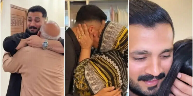 رجب بٹ وطن واپس لوٹ آئے ، والدین اور اہلیہ سے جذباتی ملاقات